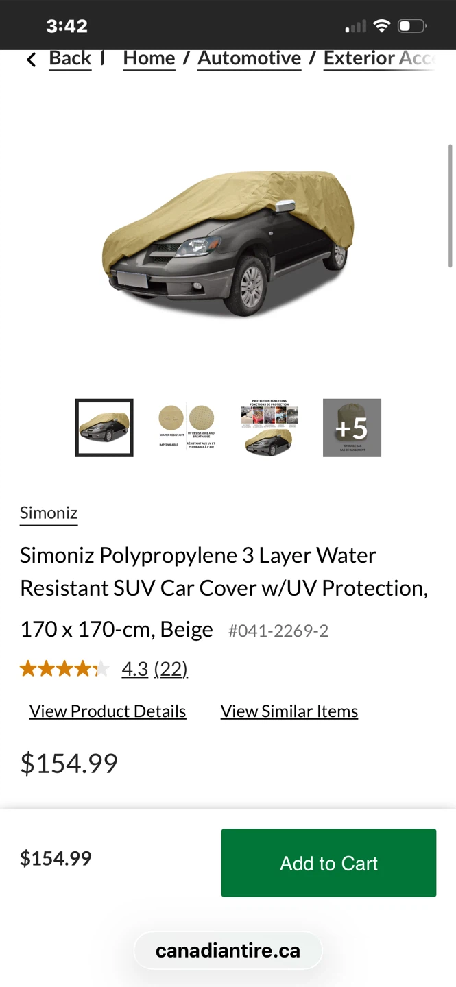 SUV car cover