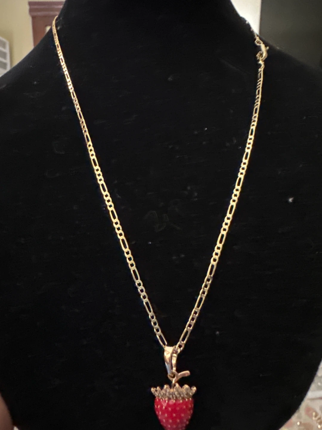 14kGold laminated Strawberry Pendant Necklace