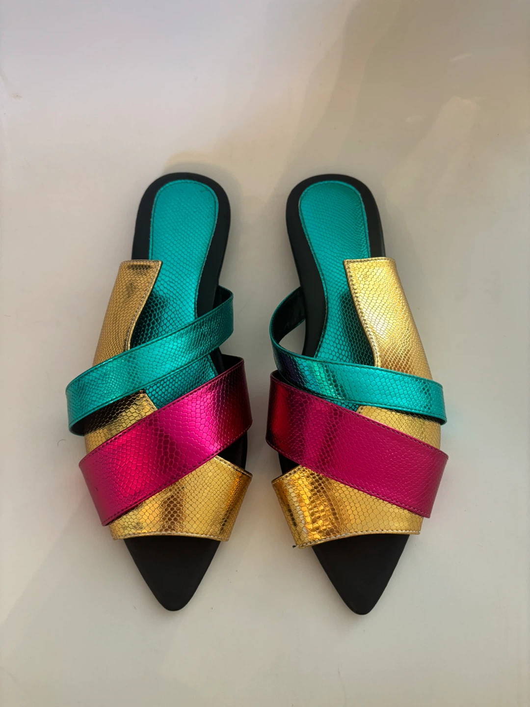 Women's Multi-Colour Mules - Size 38
