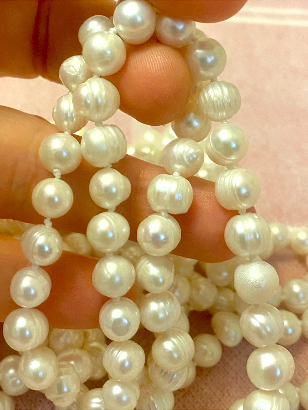 White Pearl Necklace. 160cm - photo 2