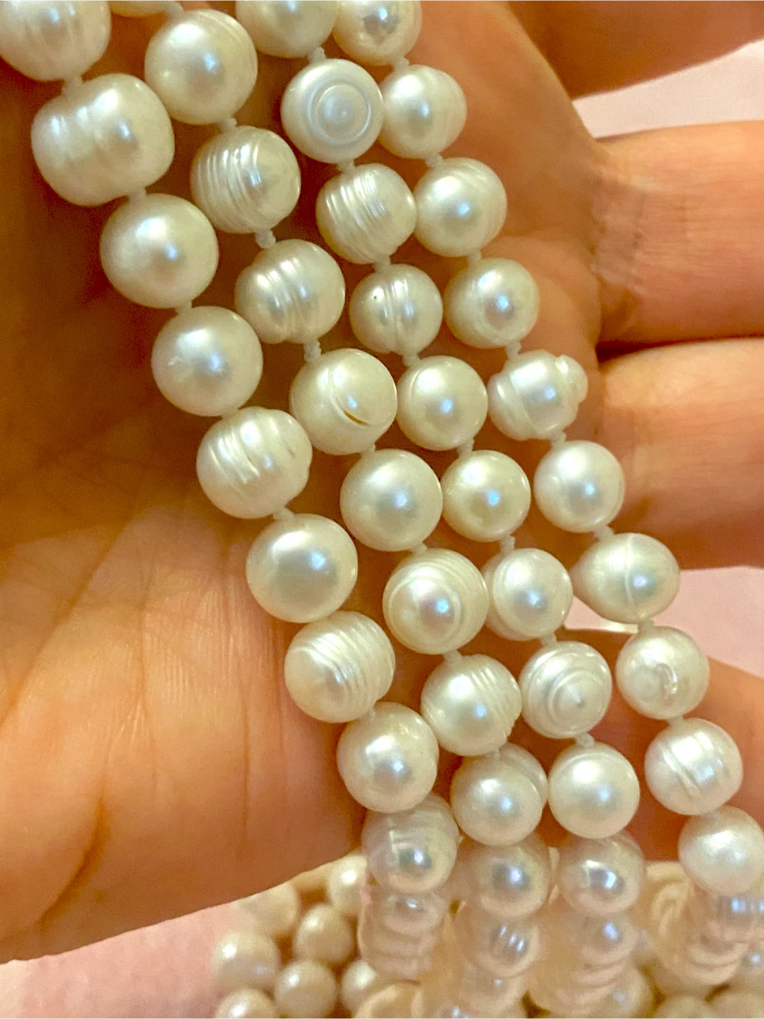 White Pearl Necklace. 160cm - photo 3