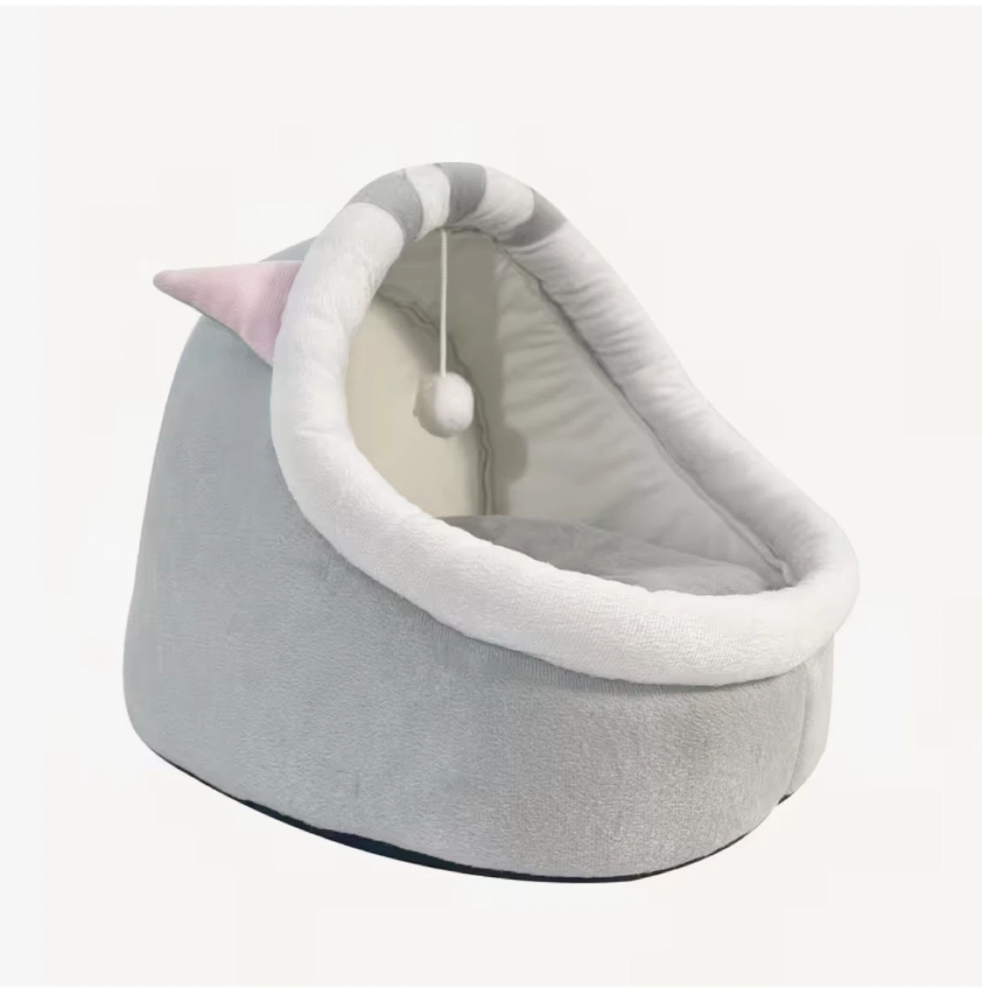 Grey Cat Bed with Dangling Toy - Large - photo 4
