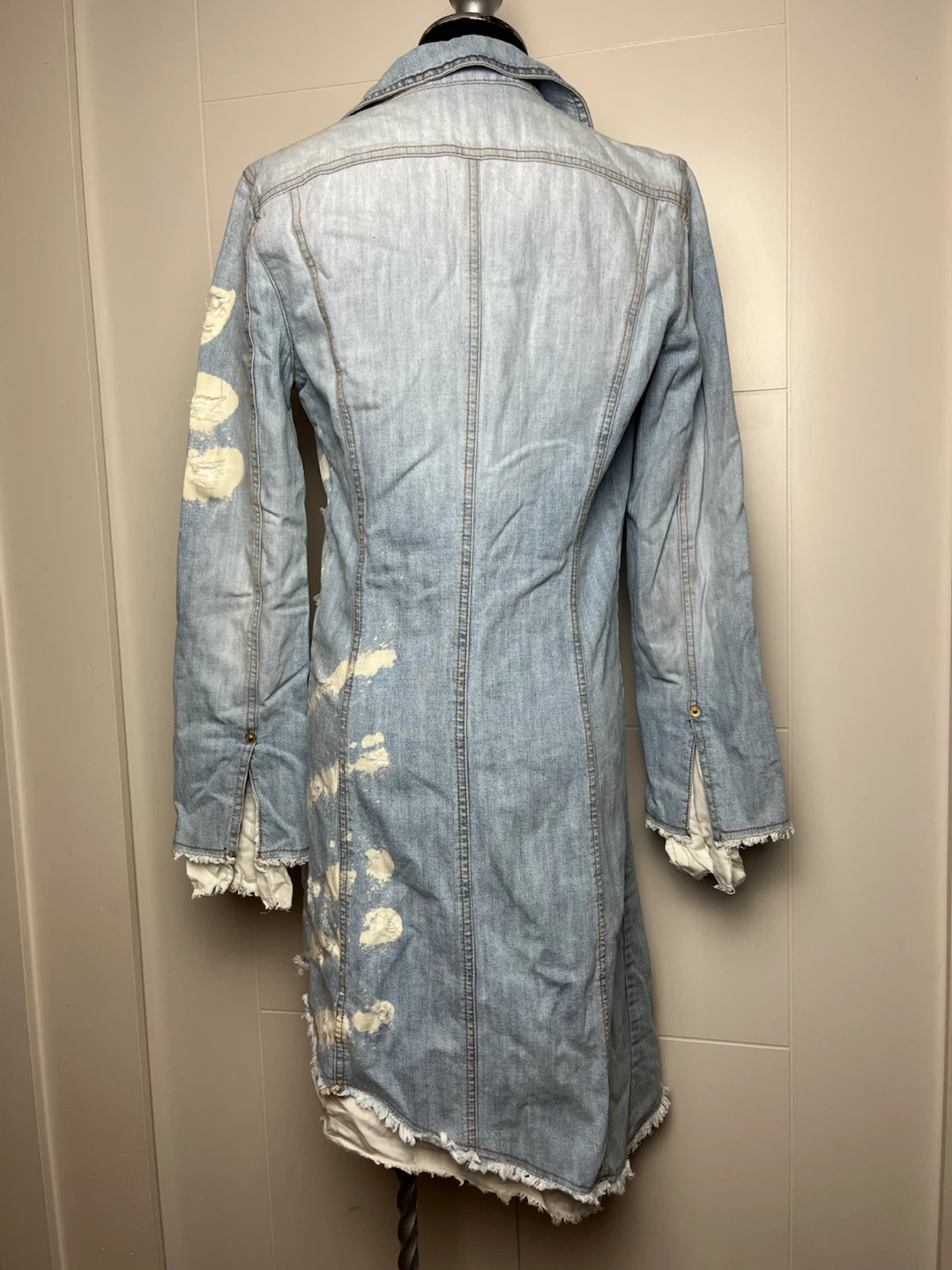 ICE jeans by ICEBERG Distressed Denim Long Jacket - photo 2