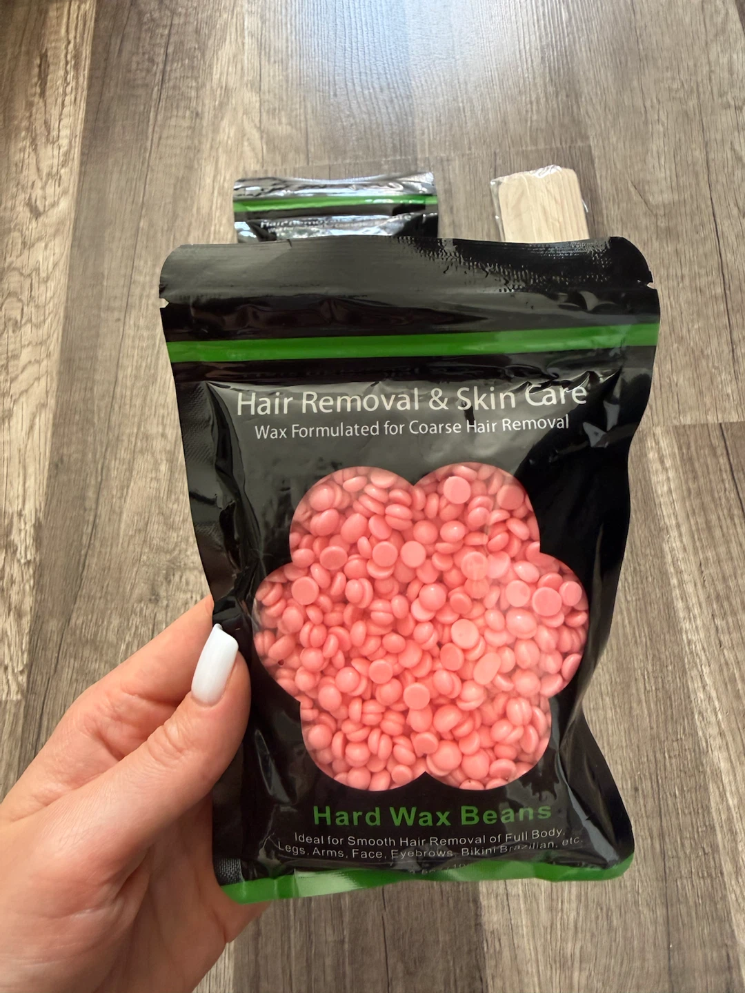 Hard Wax Beans Hair Removal Kit Rose 2 packs