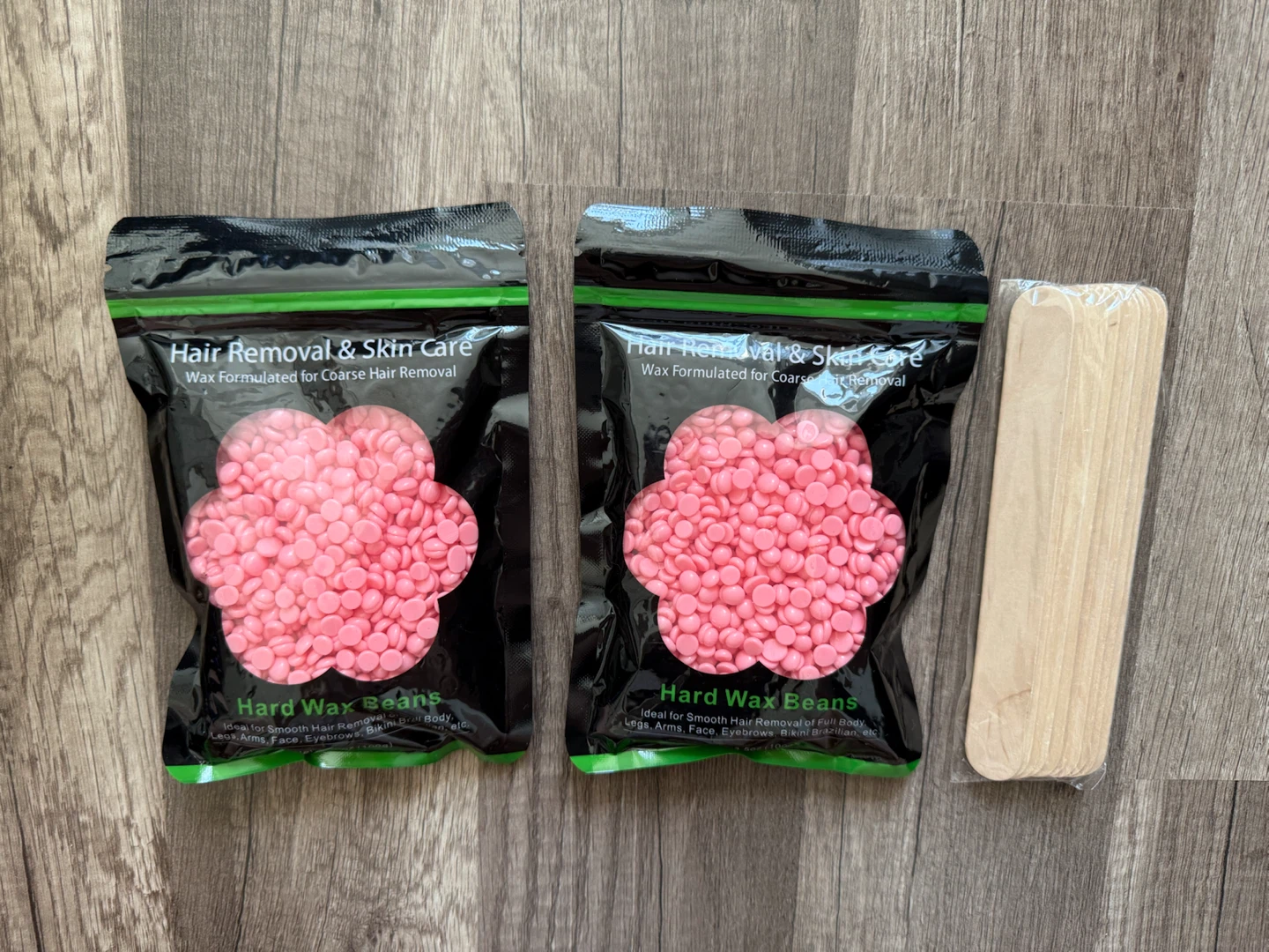 Hard Wax Beans Hair Removal Kit Rose 2 packs - photo 2