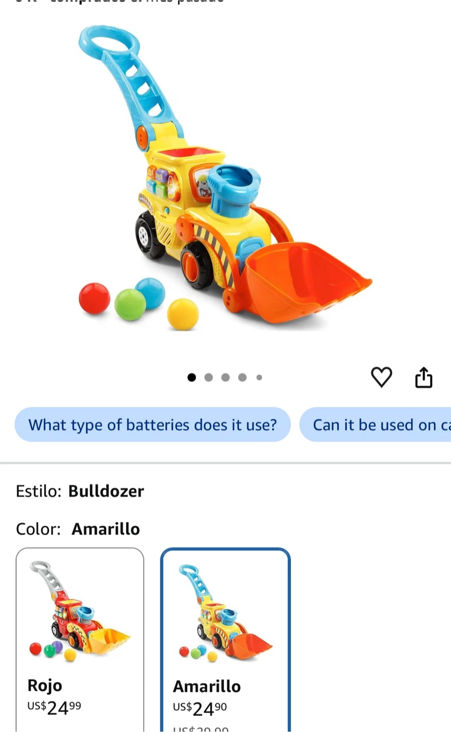 VTech Pop-a-Balls Push & Pop Bulldozer Toy - photo 2