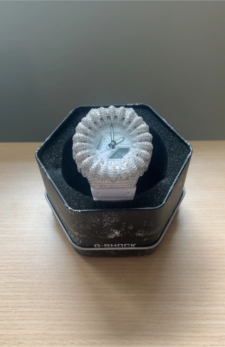 G-Shock iced out Moissanite watch- passes diamond tester