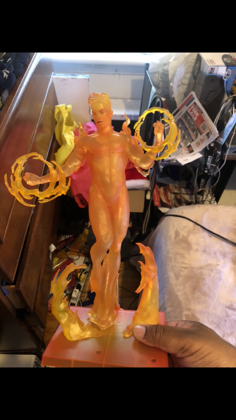 Orange Fire Humanoid Action Figure