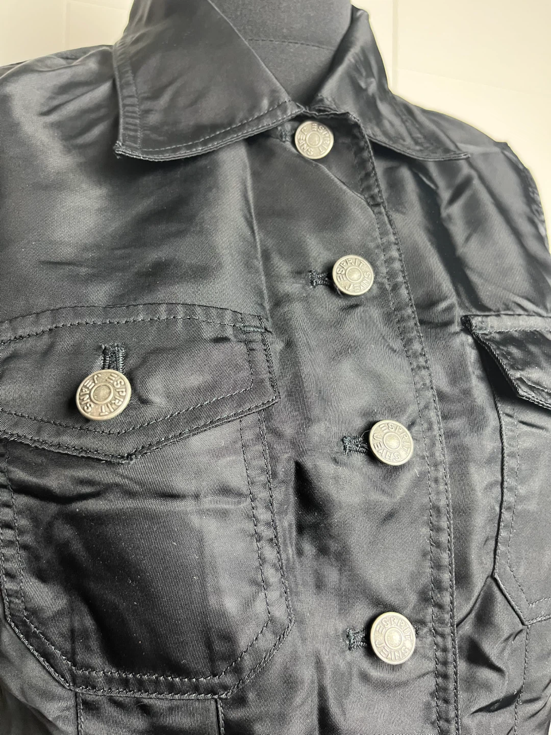 Esprit Jeans Black Sleeveless Utility Vest - photo 3