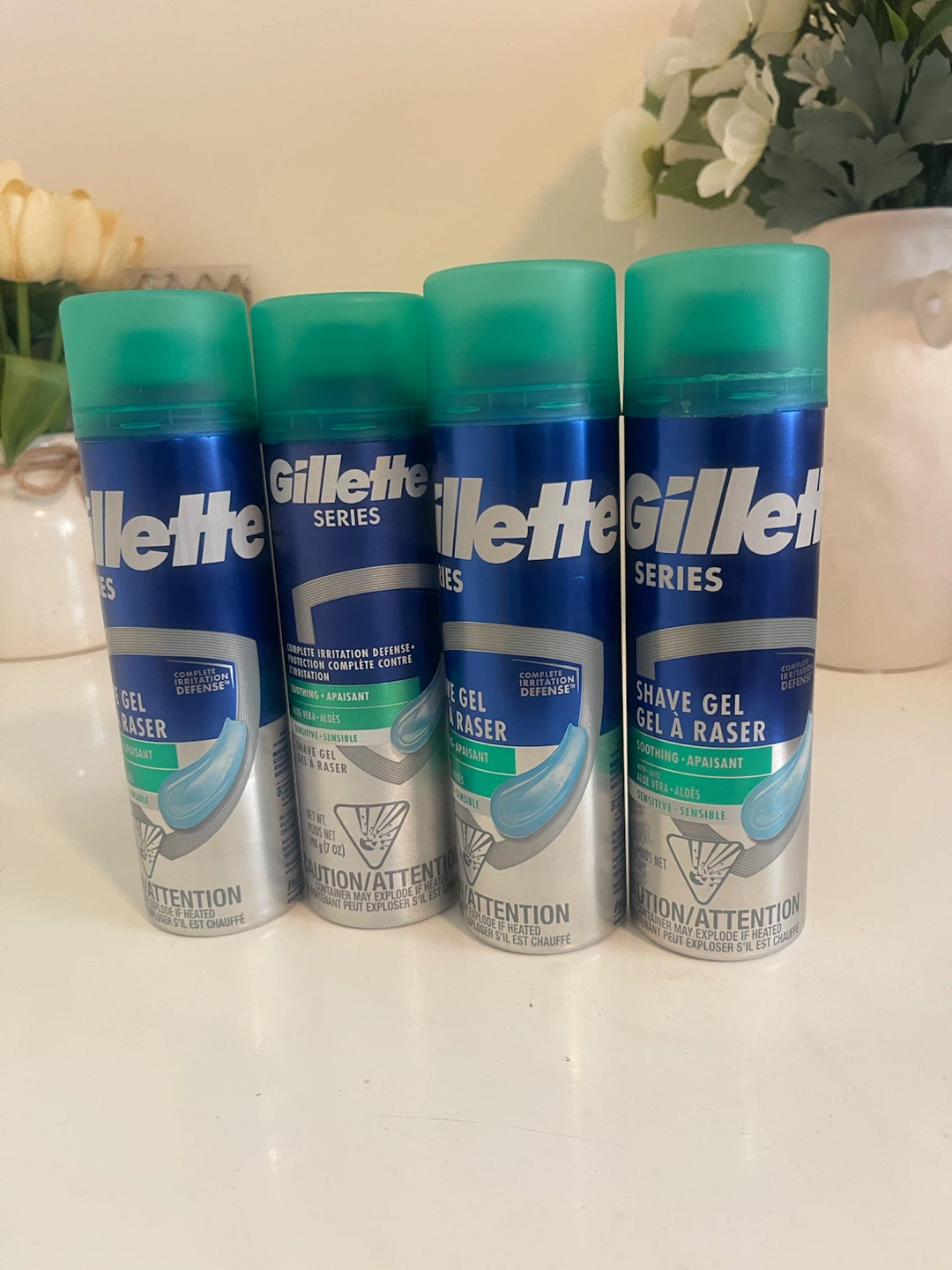 Gillette Series Shave Gel - Soothing, 4 Pack