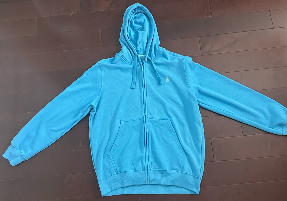U.S. Polo Assn. Zip-Up Hoodie - Blue - Large