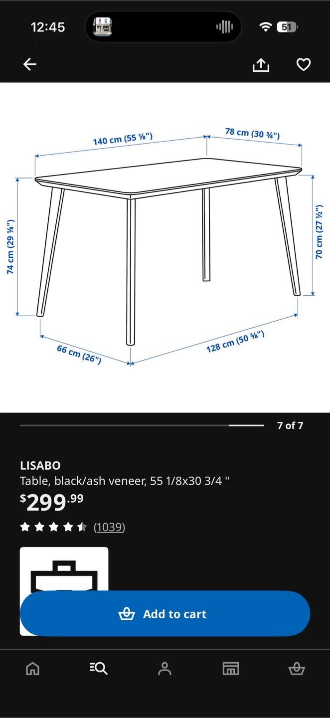IKEA LISABO TABLE W/ 4 CHAIRS - photo 5