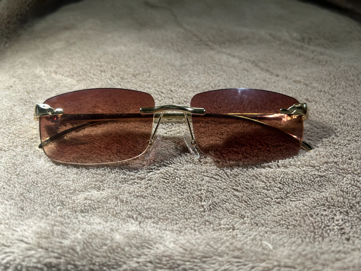 Rimless Gradient Sunglasses Cartier panther style