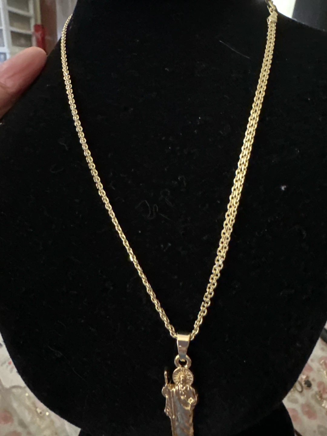 14kGold laminated St Jude Pendant Necklace