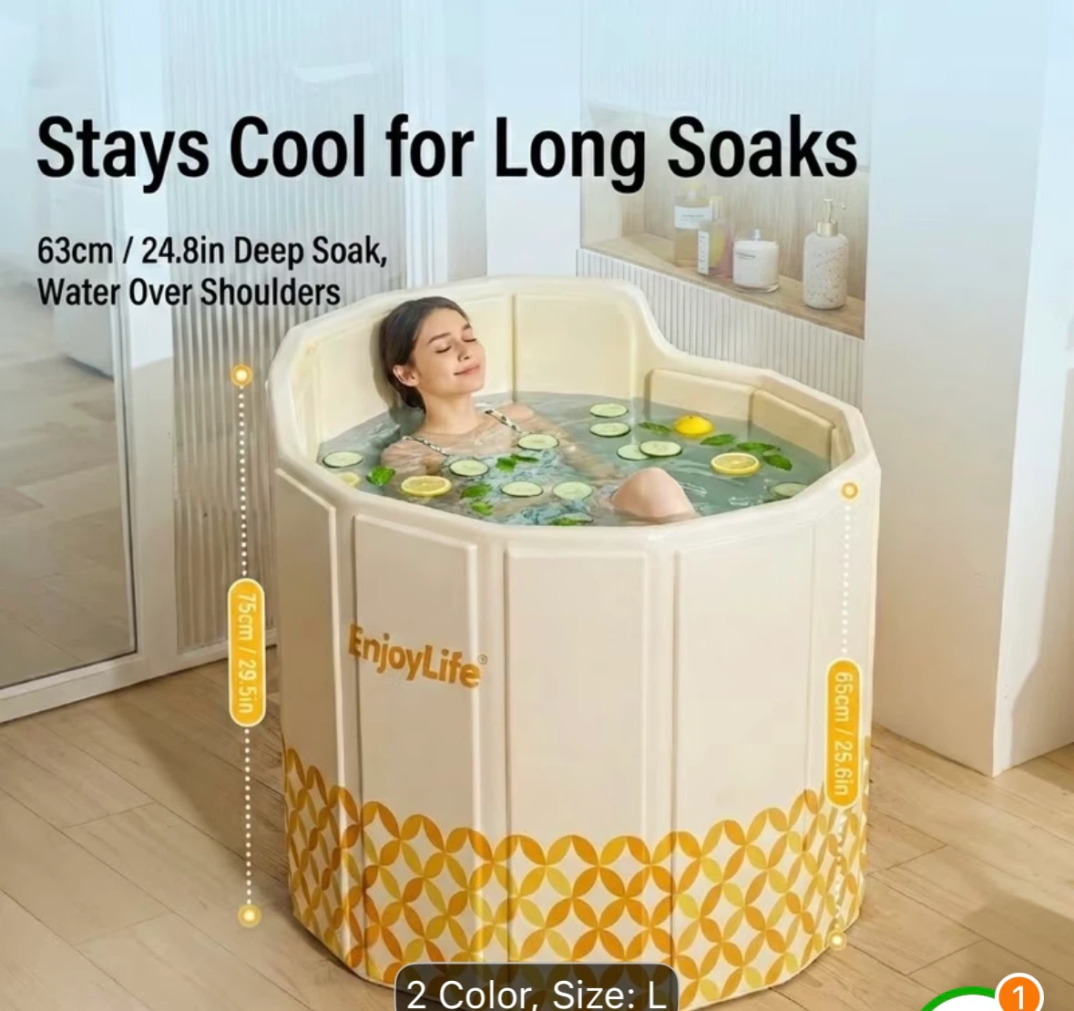 EnjoyLife Foldable Bathtub - L