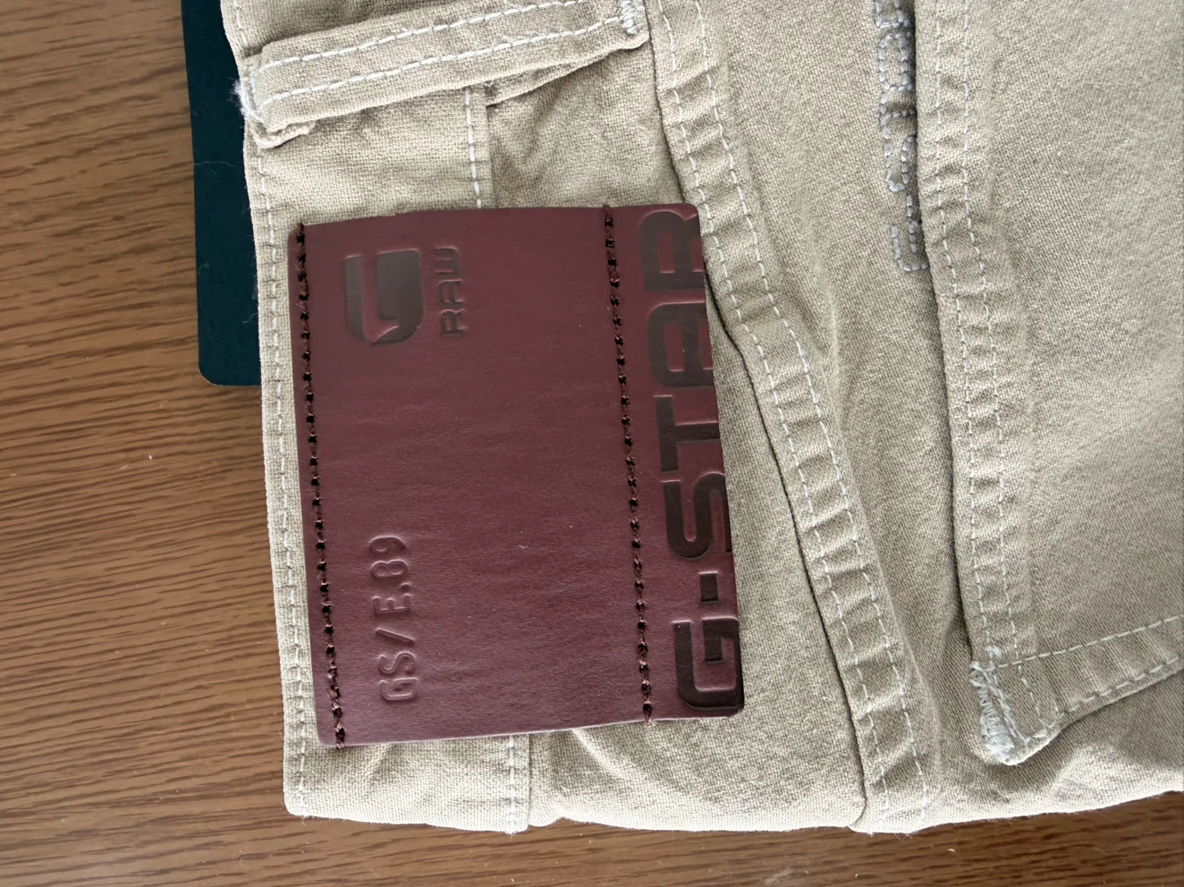 G-Star RAW 3301 Slim Fit Pants Size 33/32 Tan - photo 3