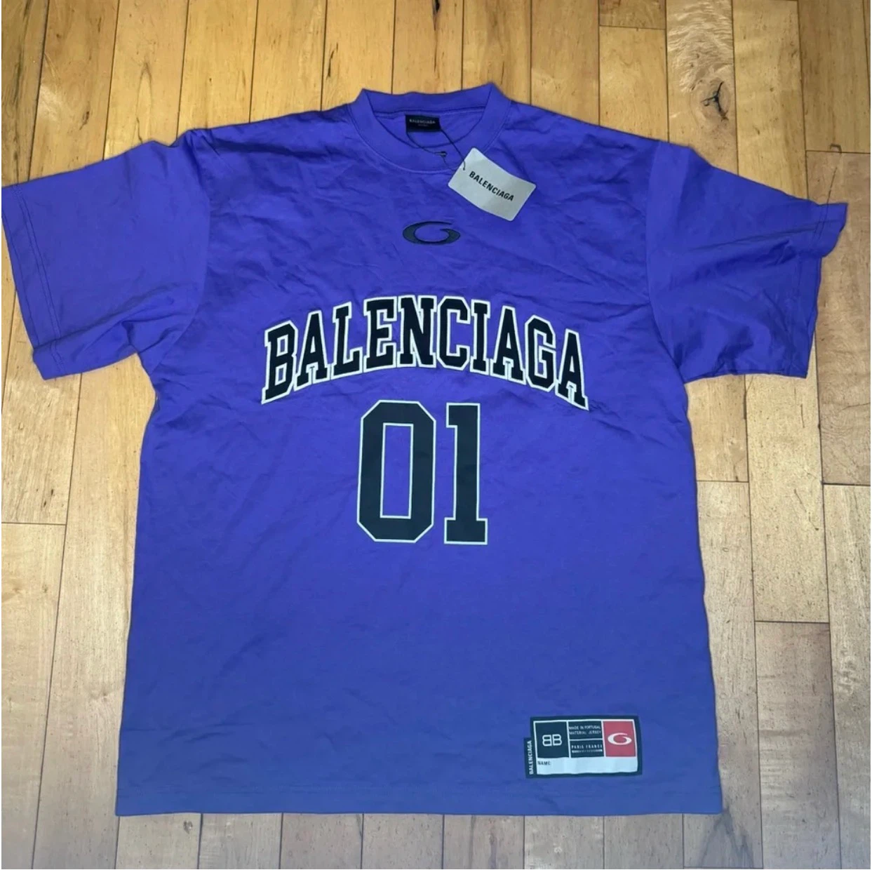 Balenciaga Purple Jersey T-Shirt Size Medium