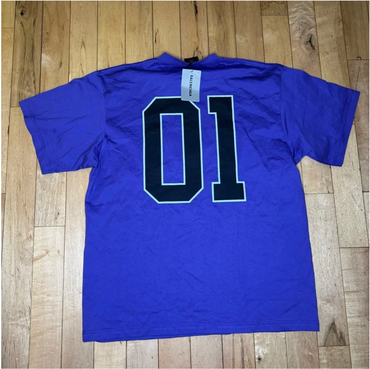 Balenciaga Purple Jersey T-Shirt Size Medium - photo 2