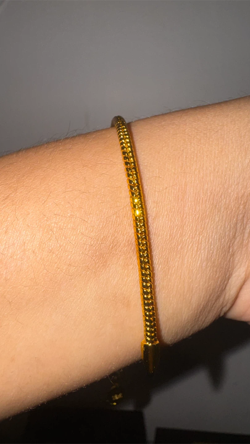 Gold Tone Snake Chain Bracelet - photo 3