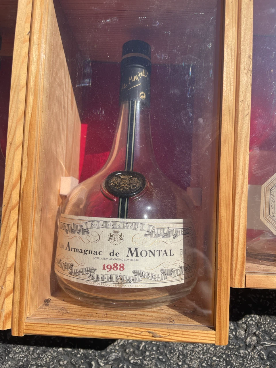 empty bottles Armagnac de Montal Collection (1984, 1987, 1988) - photo 5