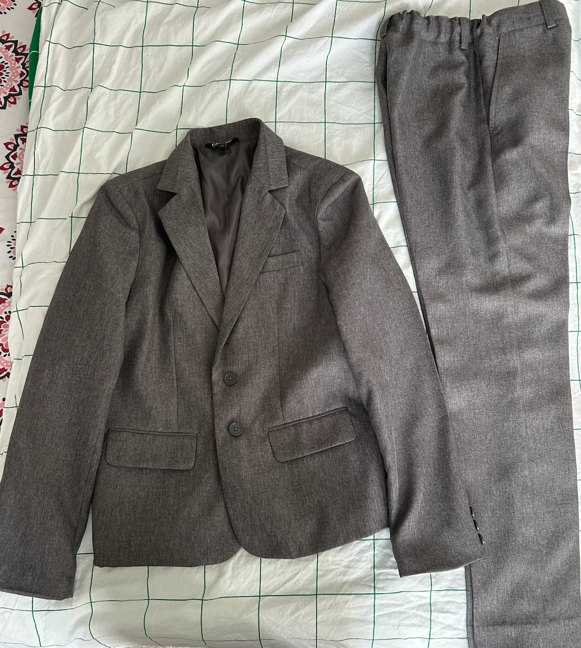 Grey Suit Set - Blazer and Pants