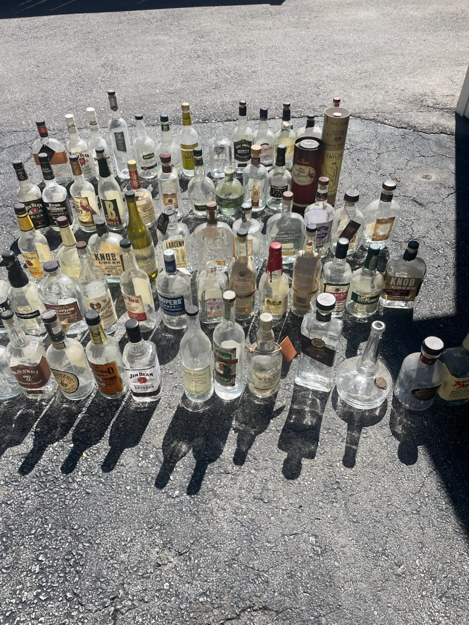 60 Assorted Empty bourbon Liquor Bottles - photo 2