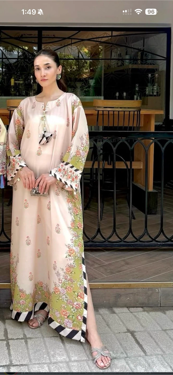 Women's Floral Print Long Kaaftan - Brand New with Tag - photo 3