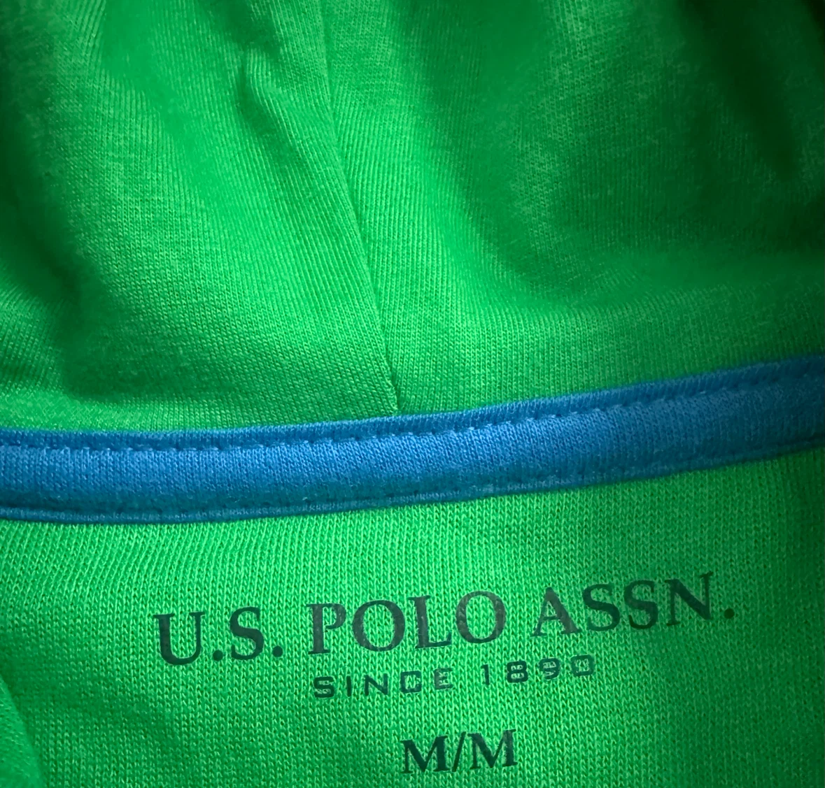 Men’s Medium U.S. Polo Assn. Green Zip-Up Hoodie - photo 2