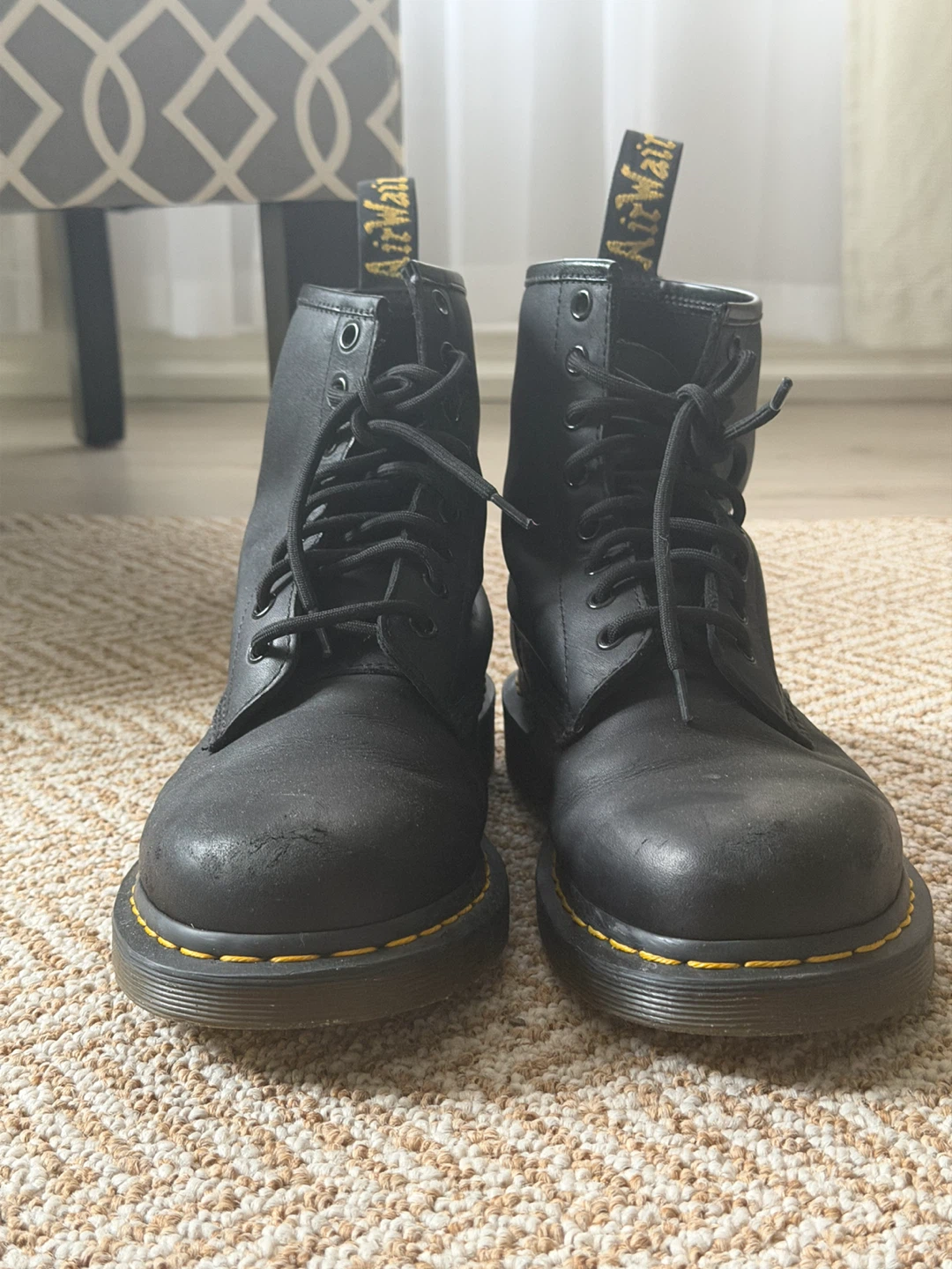 Dr Martens 1460 Black Leather 8 Eye Boots Mens 9 Womens 10 - photo 2