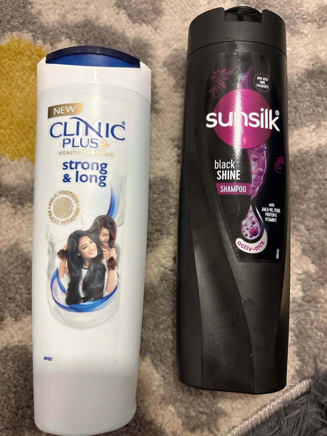 Clinic Plus Shampoo and Sunsilk Black Shine Shampoo