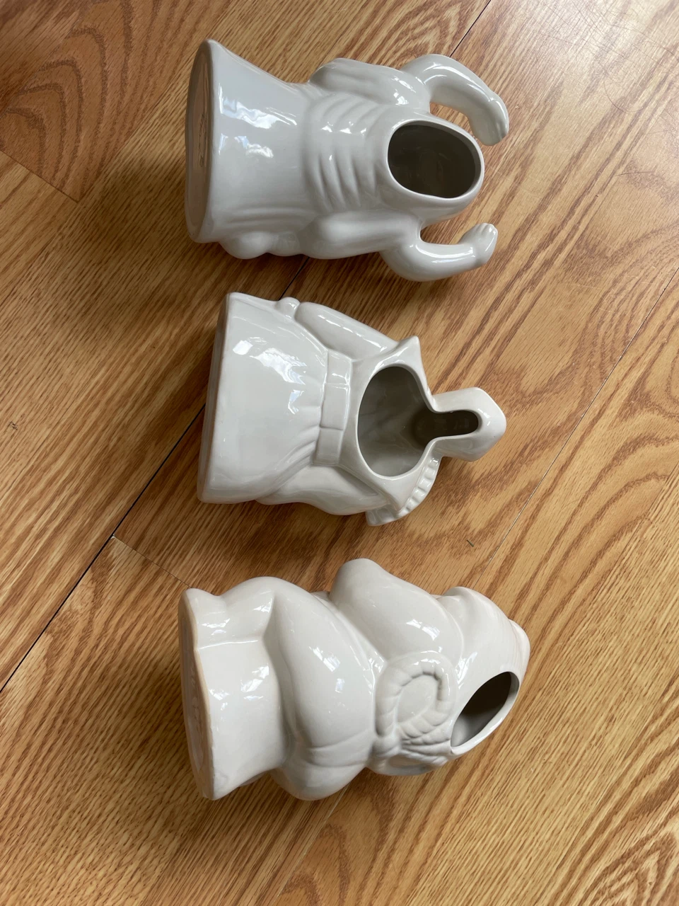 Set of 3 Ceramic Figurines drink tiki mugs - photo 3