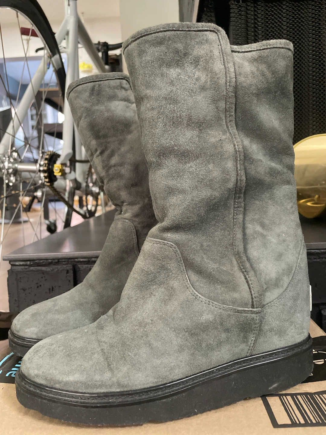 UGG Collection Grey Suede Boots