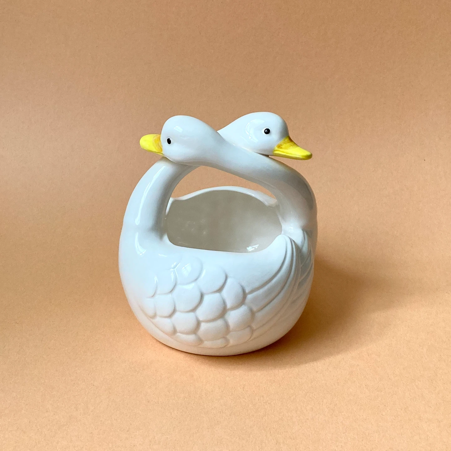 Vintage Swans Planter