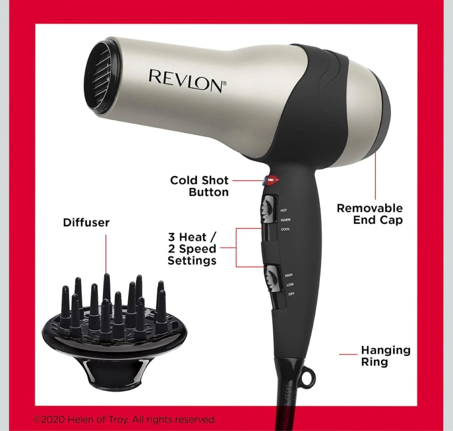 Revlon 1875W Volumizing Turbo Hair Dryer - photo 2