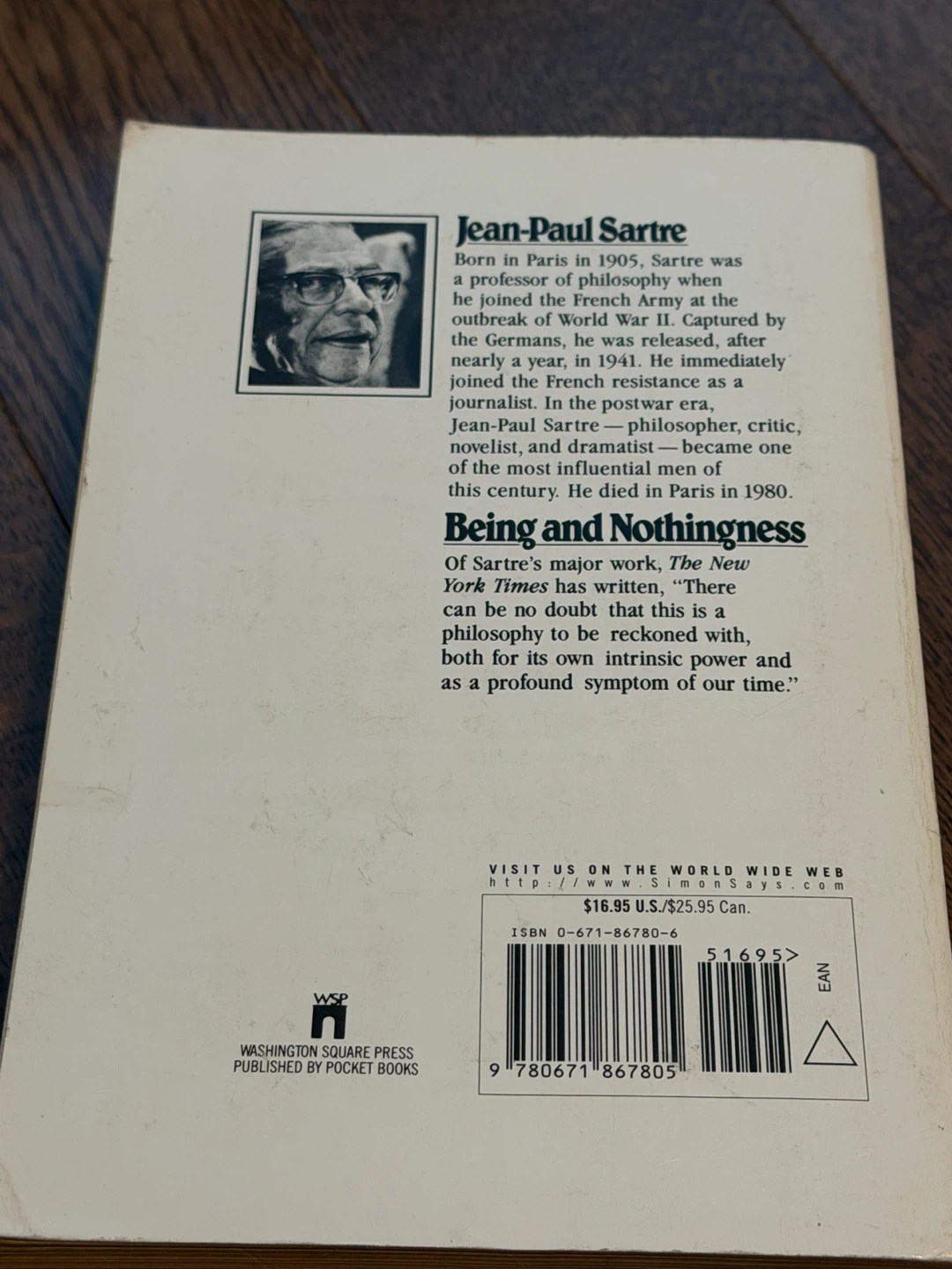 Jean-Paul Sartre Being and Nothingness Book - photo 2