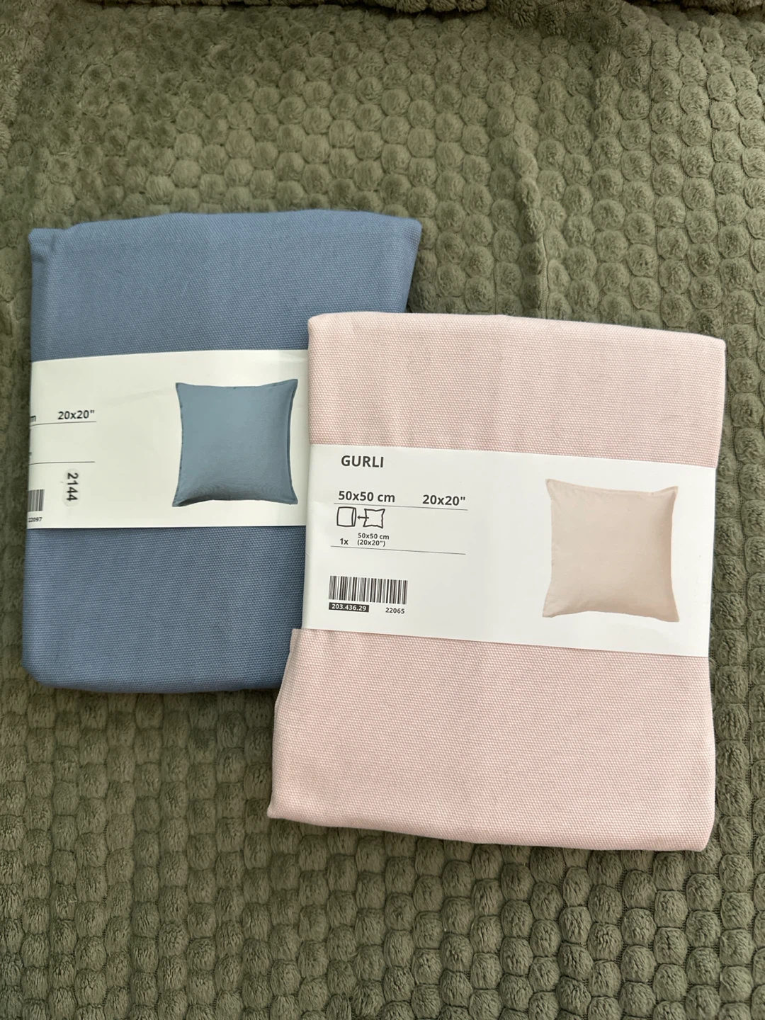 IKEA GURLI Cushion Cover x 2 pcs （Pink & Blue）
