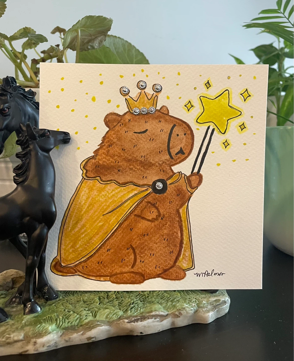 Watercolor Cute Capybara Paintings - photo 3