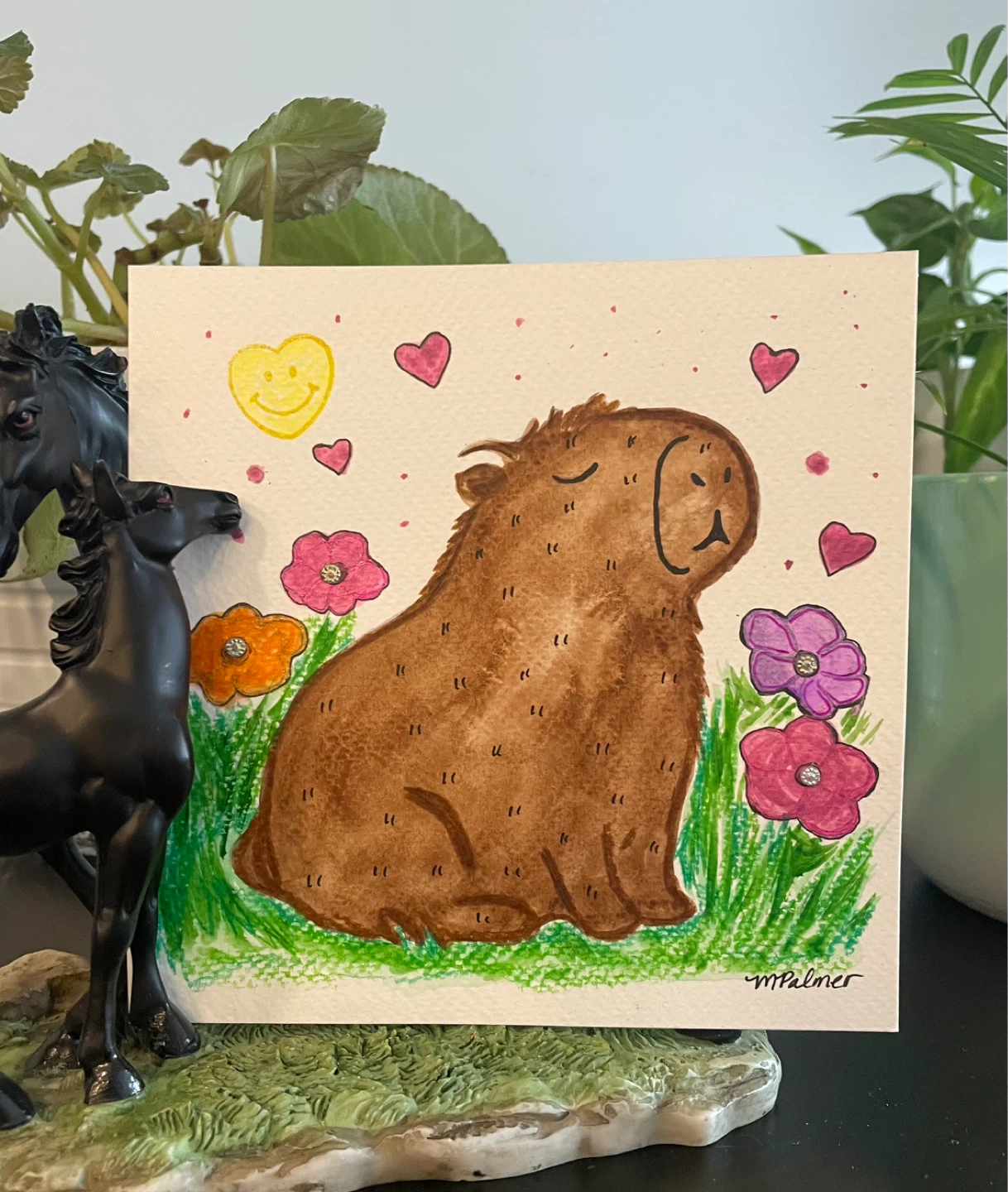 Watercolor Cute Capybara Paintings - photo 4