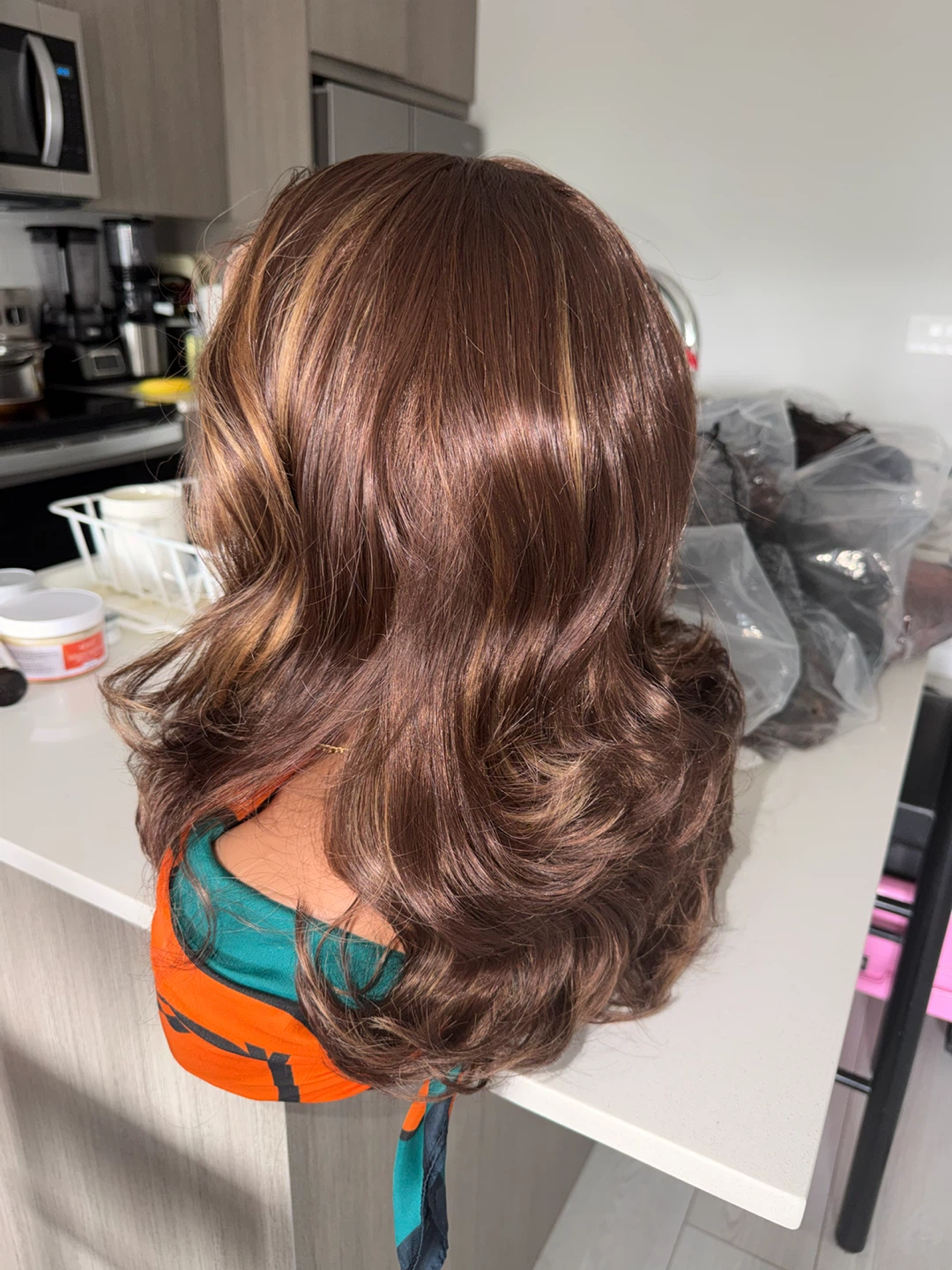 Brown Wig with Blonde Highlights - photo 3