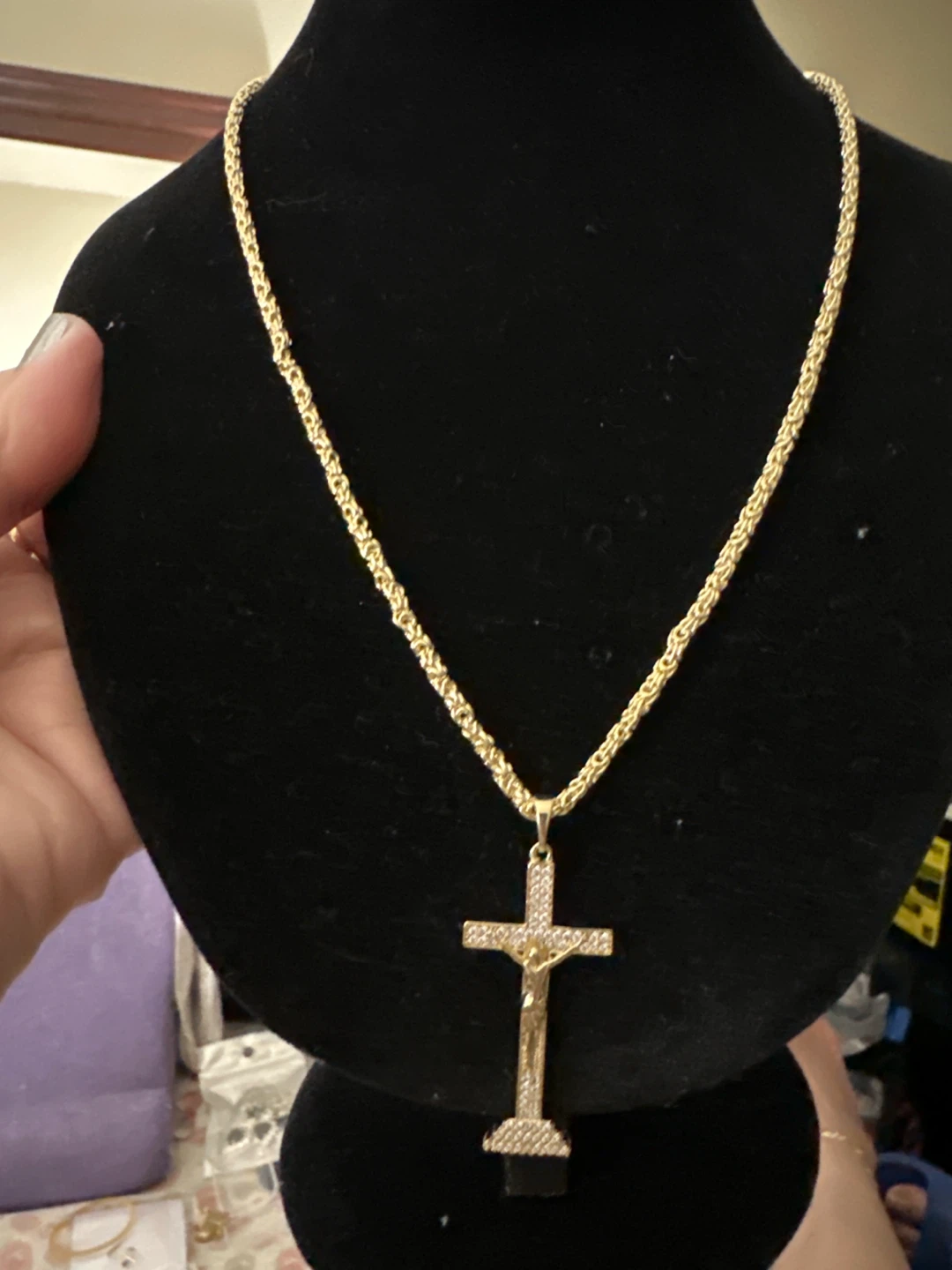 14kGold laminatedJesus Crucifix Necklace