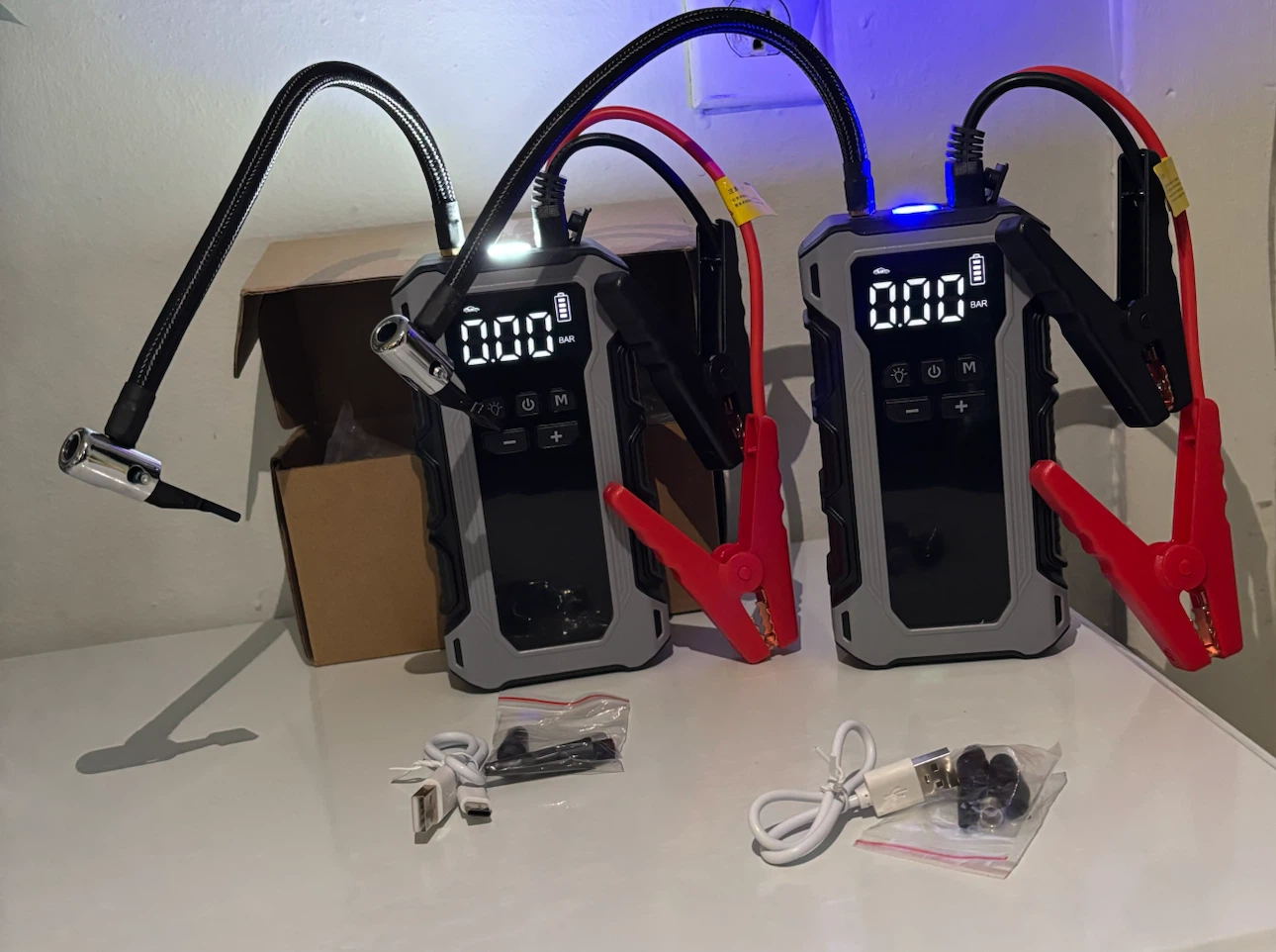 Car Jump Starter & Air Compressor Kit