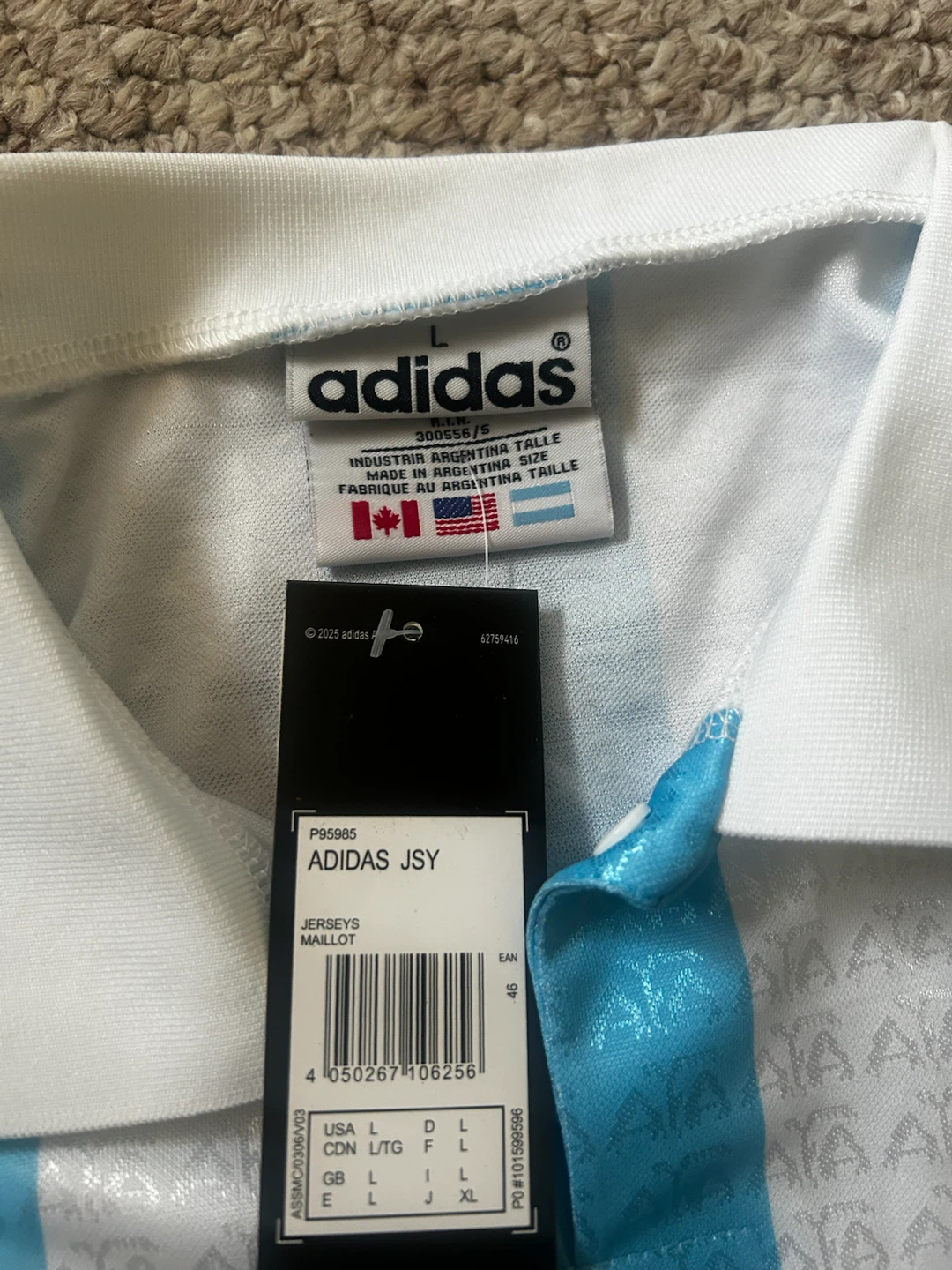 NWT Argentina Maradona Jersey Mens Large - photo 3