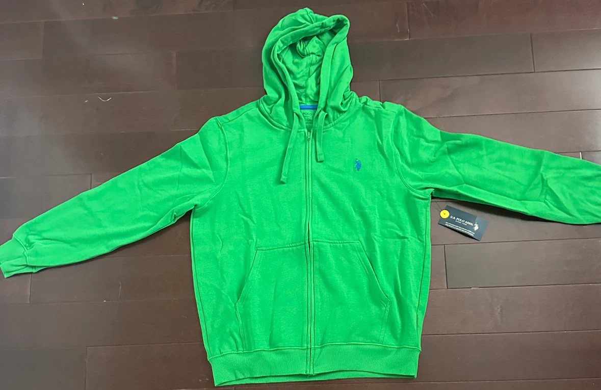 U.S. Polo Assn. Green Zip-Up Hoodie