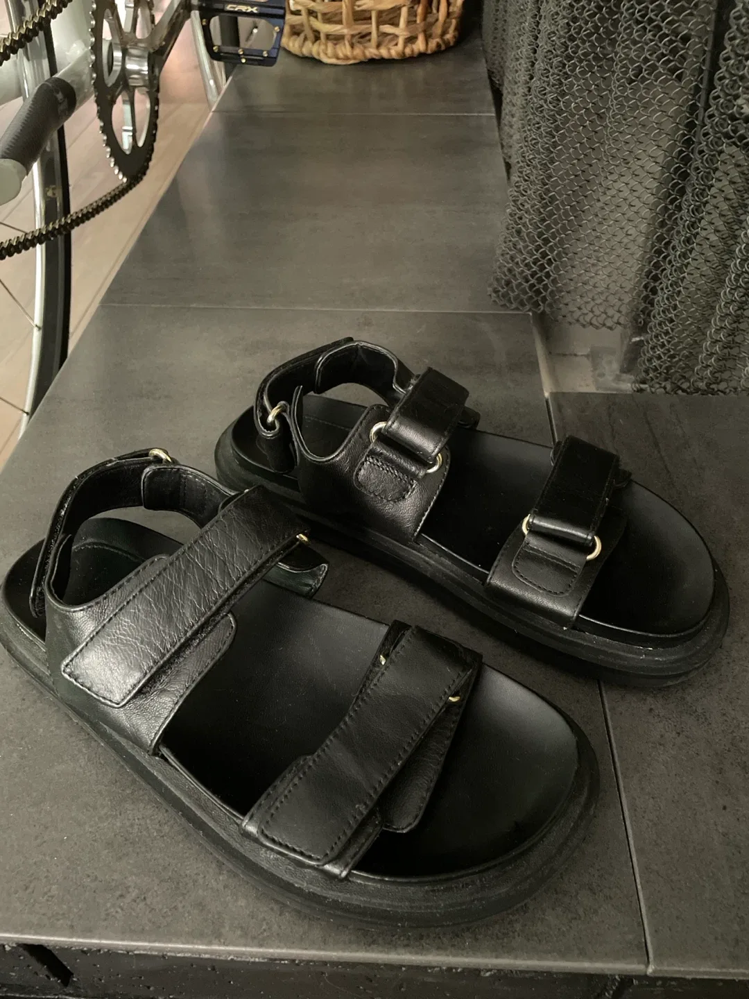 ZARA Leather Chunky Sandals