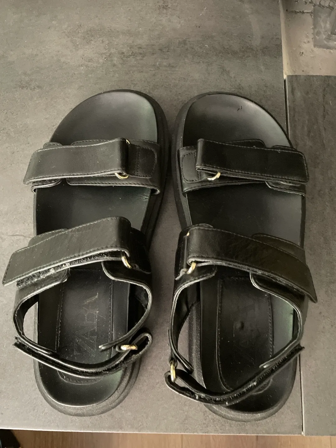 ZARA Leather Chunky Sandals - photo 5