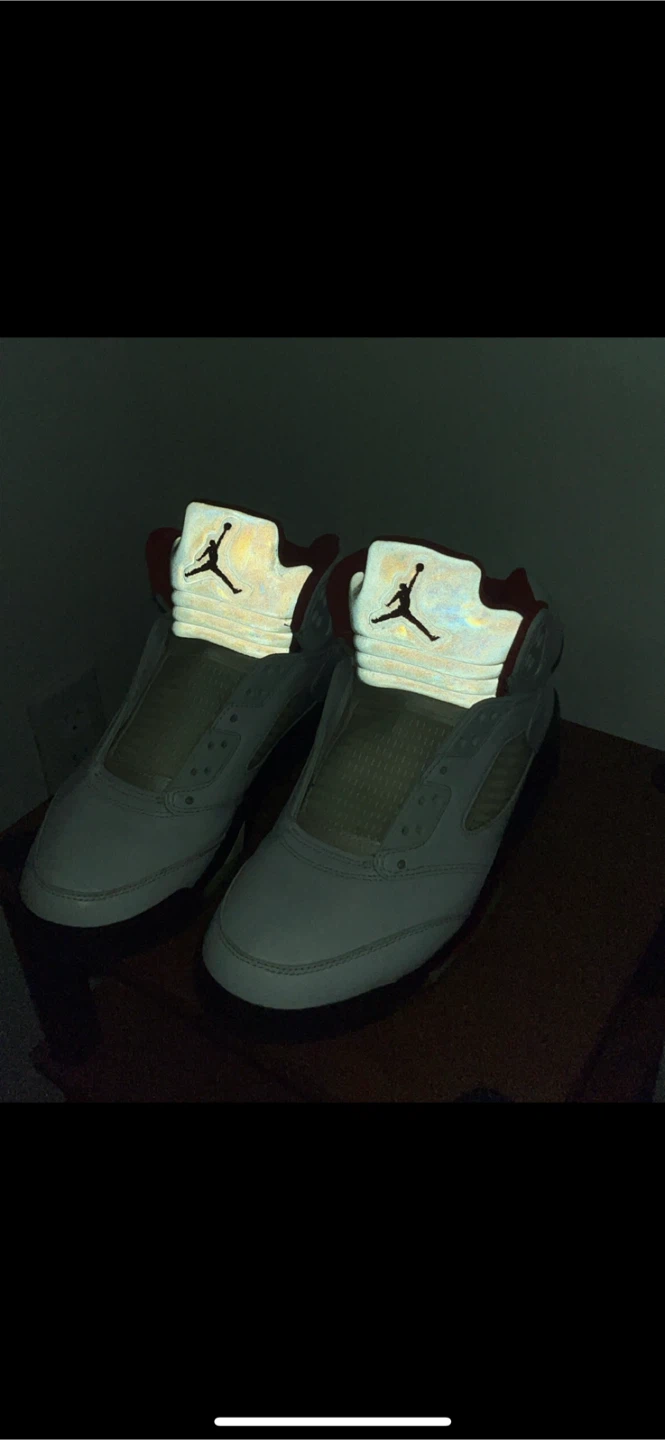 Nike Air Jordan 5 Retro White Red - photo 2
