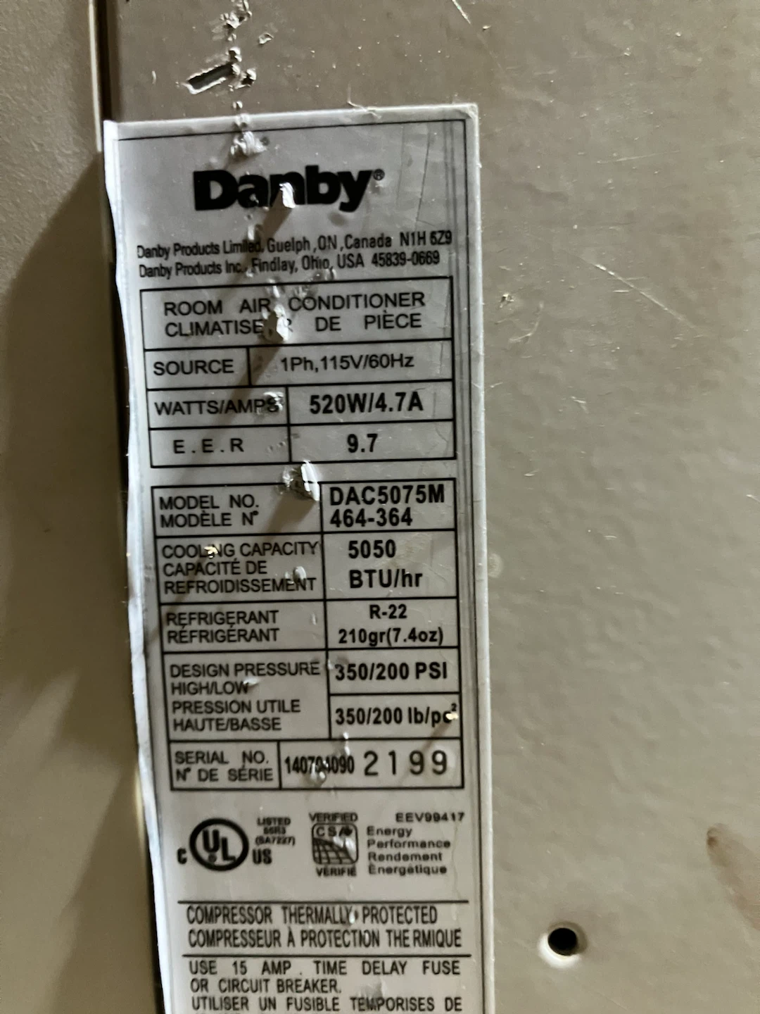 Danby Room Air Conditioner - photo 2
