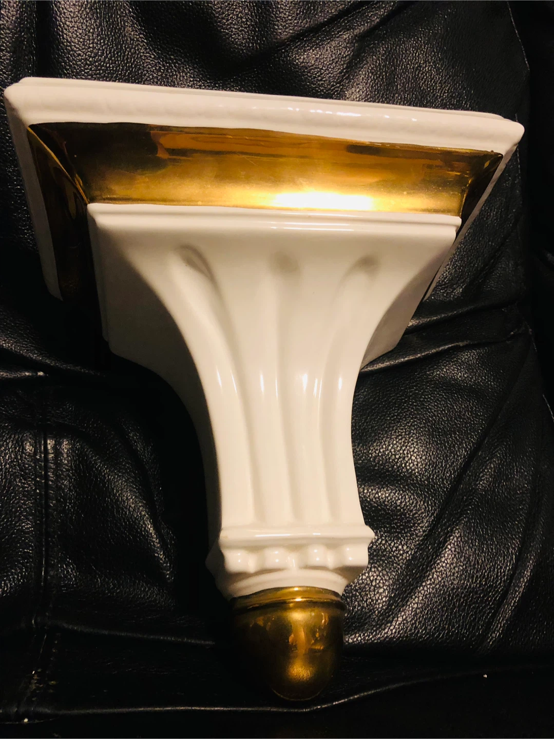 White and Gold Decorative Wall Shelves (Set of 2) - photo 2
