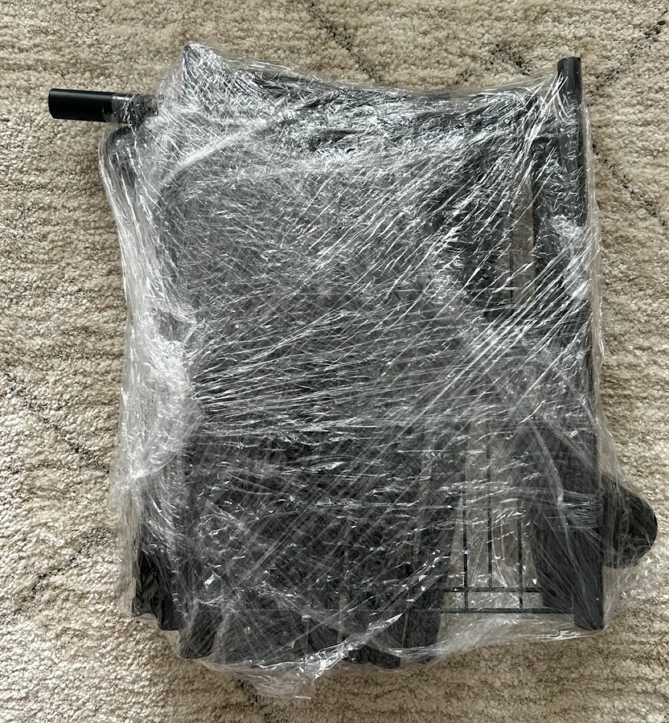 Black Metal Rolling Garment Rack (As is)