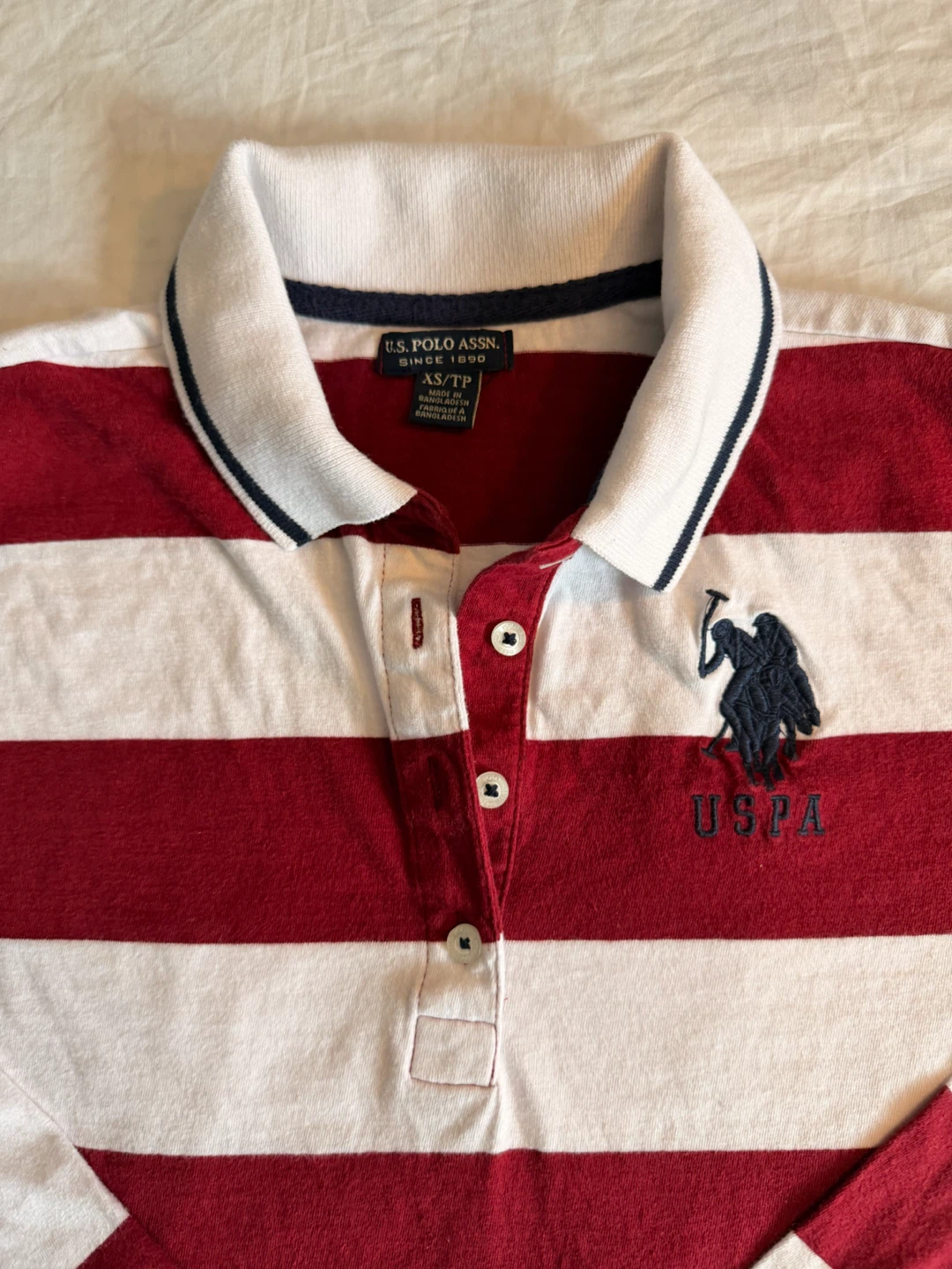 U.S. Polo Assn. Striped Long Sleeve Polo Shirt - photo 3